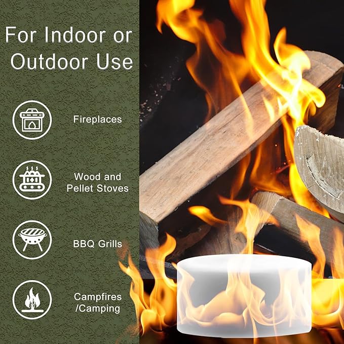 Solid Fuel Tablets Fire Starters for Fireplace, for Indoor and Outdoor use, for Campfires, BBQ, Fire Starters for Grill and Wood Stove - Firelighters
