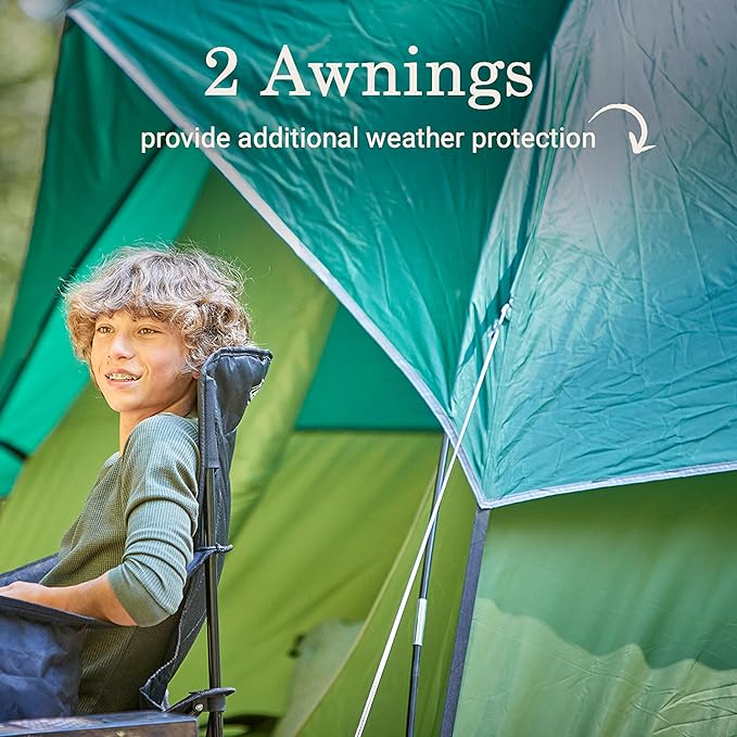 Coleman Sundome 6-Person Tent with Rainfly, Weatherproof Tent Sets Up in 10 Mins