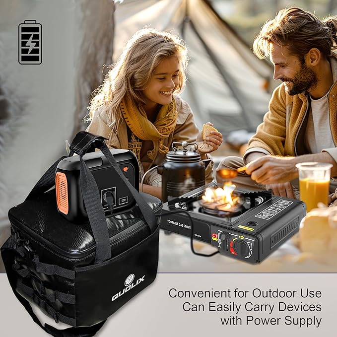 Portable Waterproof Fireproof Camping Storage Bag, Grill Carry Bag, Cookware Organizer, Outdoor Case for Tailgating, Grilling, Bag Only