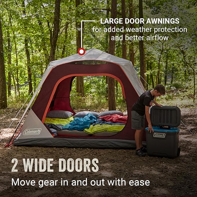 Coleman Skylodge Instant Camping Tent, BlackBerry