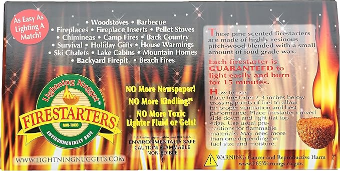 N100SEB Super Economy Box Fire Starter , Tan Brown, 100 Count (Pack of 1)