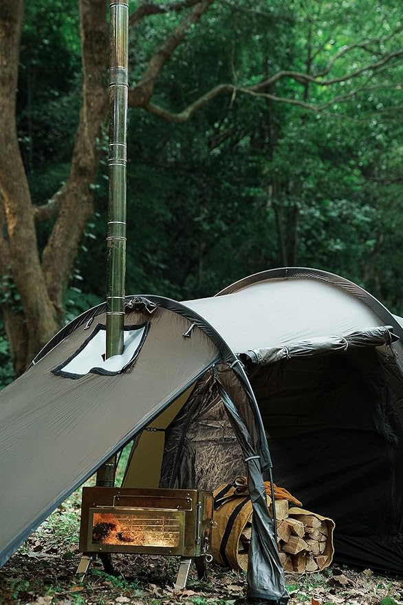 Hot Tent with Stove Jack – 4 Season Waterproof & Windproof Shelter for 1–4 People, Lightweight for Camping, Hiking, Hunting & Fishing