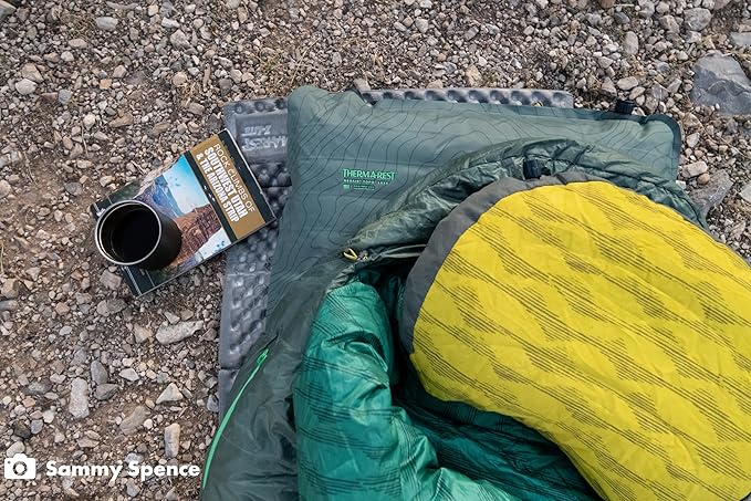 Therm-a-Rest Airhead Camping and Travel Pillow, Large-12 x 18 Inches, Yellow Mountains