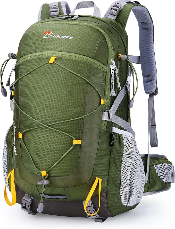 MOUNTAINTOP 40L Hiking Backpack Travel Daypack with Rain Cover for Outdoor Backpacking, Camping