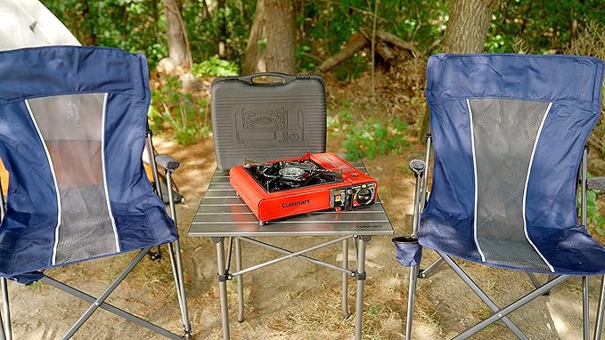 Cuisinart CGG-1050 Portable Butane Camping Stove with Carrying Case - 8,000 BTU Burner - Perfect for Camping and Tailgating 13.4" x 10.9" x 4.35"