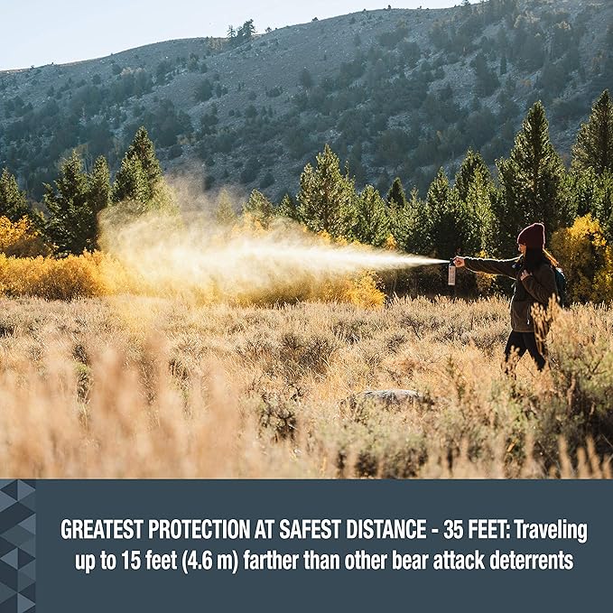SABRE Frontiersman Bear Spray 9.2 oz (Holster Options & Multi-Pack Options) — Maximum Strength, Maximum Range & Greatest Protective Barrier Per Burst! — Effective Against All Types of Bears