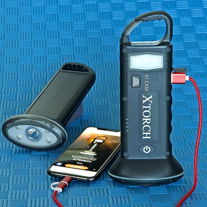 Led Rechargeable Flashlight, Portable Solar Charger - Camping Lantern Flashlight, Solar Lanterns for Power Outages - Hiking Accessories, Solar Emergency Flashlight