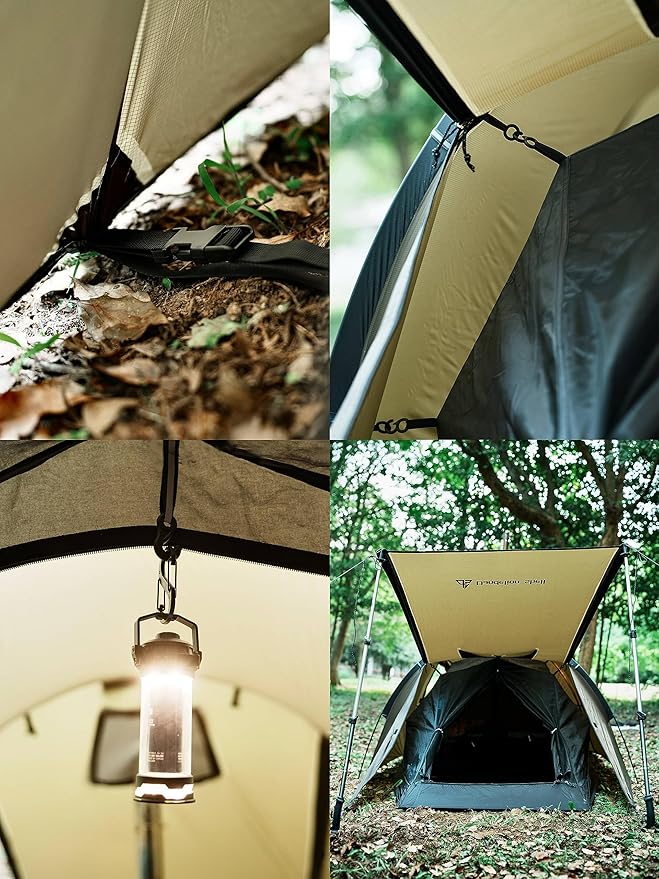 Hot Tent with Stove Jack – 4 Season Waterproof & Windproof Shelter for 1–4 People, Lightweight for Camping, Hiking, Hunting & Fishing