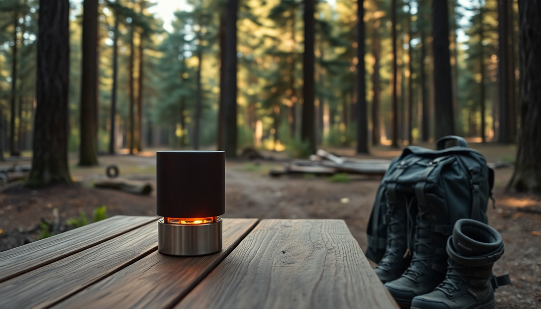 Portable Mini Bonfire – Compact, smokeless campfire in a can for camping, beach, and backyard use.