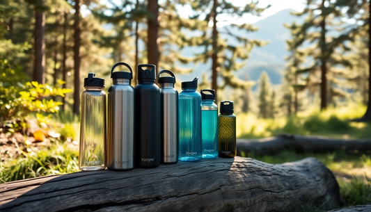 Lightweight and durable portable water bottle for camping and outdoor adventures.