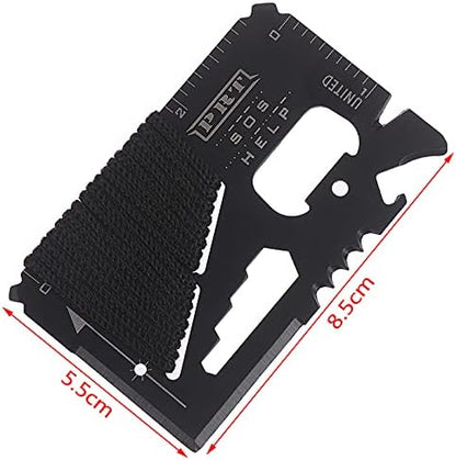 14 in 1 Beer Opener Survival Card Tool,Credit Card Sized Wallet Multitools Gift for Men & Gadgets Tactical Survival Tools (5 pack)