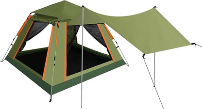YUSING Instant Tents for Camping Pop Up Tent, Family Camping Tent for 4 Person, Pop Up Tent with Vestibule and Mesh Windows, UPF 50+
