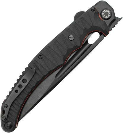 HOKC NOKS EDC camping folding knife Avatar-M | 334-709404, Black, Red