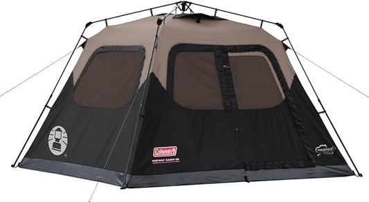 Coleman Instant Tent with 1-Minute Setup, 6-Person Tent with Pre-Attached Poles, Air Vent, & Carry Bag