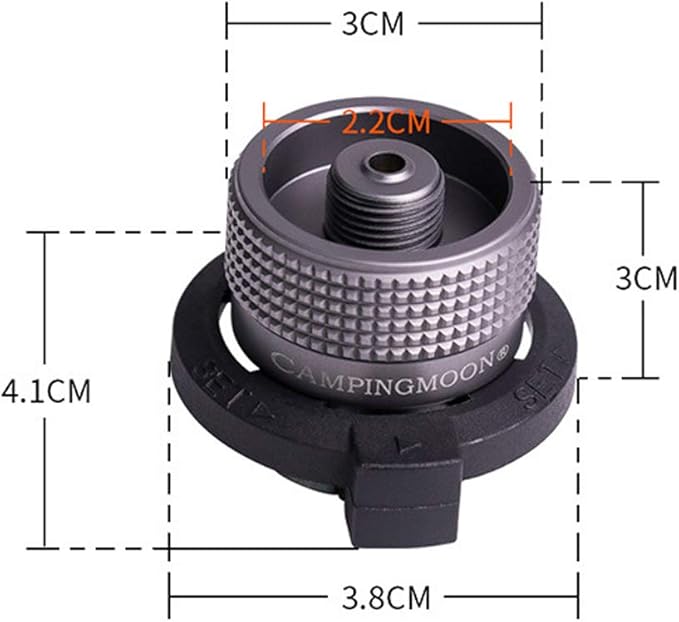Campingmoon Gas Canister Refill Adapter, Portable Outdoor Gas Saver Lindal Valve Canister Shifter, Camping Canister Vent Valve, Z15