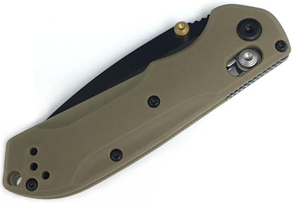 HUAAO 7in Manual Open Pocket Knife, Axis Lock Knife with 2.8in 8Cr13Mov Steel Blade Glass-Filled Nylon Handle, EDC Folding Knife with Clip for Camping Hunting