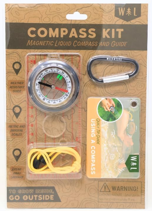Magnetic Liquid Compass Kit Orienteering Compass Hiking Backpacking Camping Navigations Compass | Scouting Compass for Kids