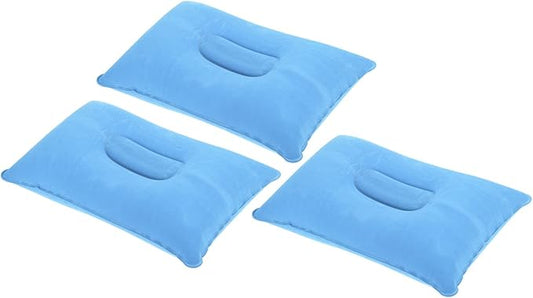 PATIKIL Inflatable Pillow, 3 Pack Ultralight Camping Travel Pillow Desk Rest Neck Support for Hiking Backpacking Office, Blue