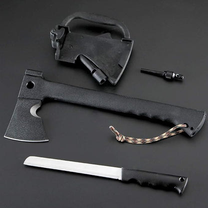 Outdoor Camping Multi-Purpose Axe, Forest Wild Escape Self-Defense Chopping Firewood Axe