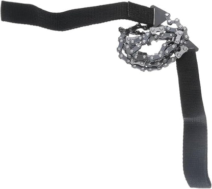 HME Pocket Folding Hand Chain 36 Inches Saw with Nylon Wrist Handle, Tree Cutting Emergency Survival Gear for Camping, Backpacking, Hiking, Hunting
