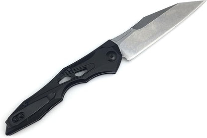 HUAAO Assisted Opening Knife, Pocket Knife with 3.4’’ 8Cr13Mov Steel Blade Aluminum Handle, EDC Camping Folding Knife with Clip for Hunting Fishing