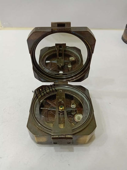Antique Compass Solid Brass Heavy Compass Vintage Style Brass Compass Compass 3 Inch Nautical Compass Bronze Compass Professional Outdoor Compass Collectibles Compass Gift Item