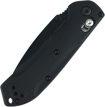 HUAAO 7in Manual Open Pocket Knife, Axis Lock Knife with 2.8in 8Cr13Mov Steel Blade Glass-Filled Nylon Handle, EDC Folding Knife with Clip for Camping Hunting