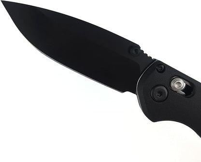 HUAAO 7in Manual Open Pocket Knife, Axis Lock Knife with 2.8in 8Cr13Mov Steel Blade Glass-Filled Nylon Handle, EDC Folding Knife with Clip for Camping Hunting