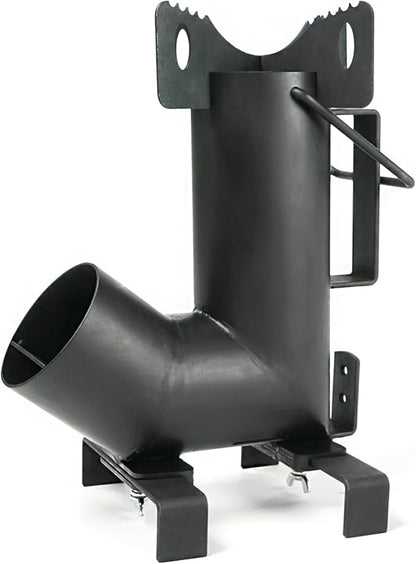 Wood Burning Rocket Stove, Camping Rocket Stove for Outdoor Cooking with Skillet, Camp Cooking and Emergency Situations