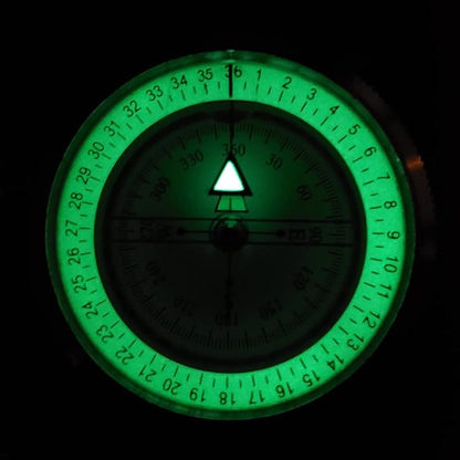 Military Compass with Fatwood Fire Starter for Backpacking and Survival