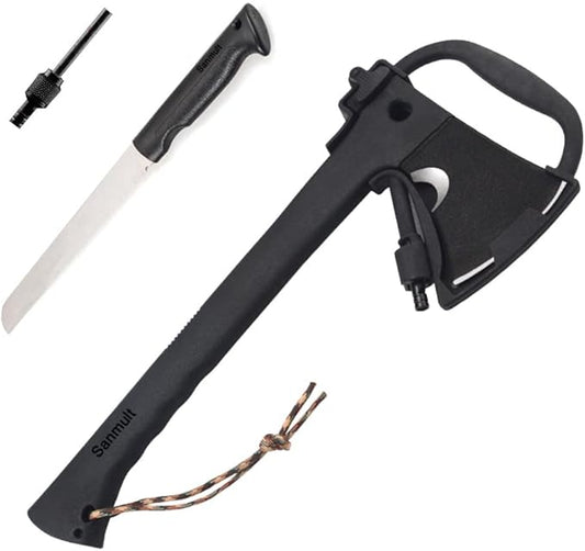 Outdoor Camping Multi-Purpose Axe, Forest Wild Escape Self-Defense Chopping Firewood Axe