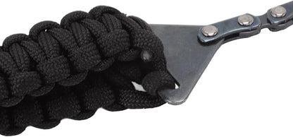 High Limb Rope Saw 48 In, Rope Chain Saw with Black Paracord, 64 Links, 3/8 Inch Cutter Chain, Folding Pocket Chainsaw for Wood-Cutting, Camping and Field Survival Gear