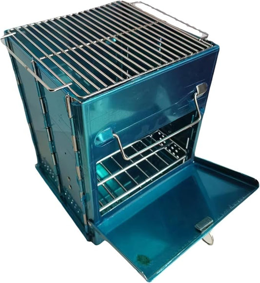 Rocket Stove Folding Camp Stove Foldable Camping Stove Folding Stove Camp Stove Wood Burning Rocket Portable Backpacking Stainless Steel Light Folding Stove for Outdoor Hiking Camping