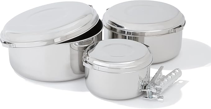 MSR Alpine 4 Stainless Steel Camping Pot Set