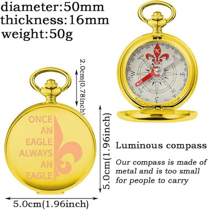 TGBJE Scout Gift Scout Court of Honor Gift Once an Always an Boating Compass Scout Ceremony Gift