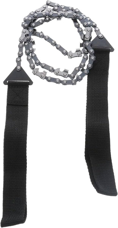 HME Pocket Folding Hand Chain 36 Inches Saw with Nylon Wrist Handle, Tree Cutting Emergency Survival Gear for Camping, Backpacking, Hiking, Hunting