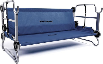 Disc-O-Bed Youth Double Cot Kid-O-Bunk, Modular for Bunk Beds, Dual Cots, or Bench with 2 Carry Bags for Portable Transport