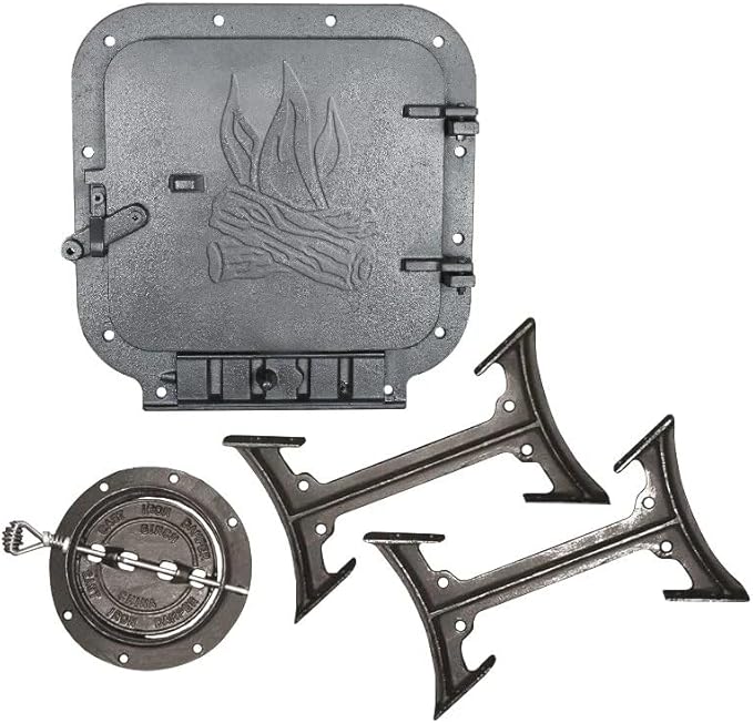 US Stove Company BSK2000 Heavy Duty Camp Stove Kit, Black, Medium