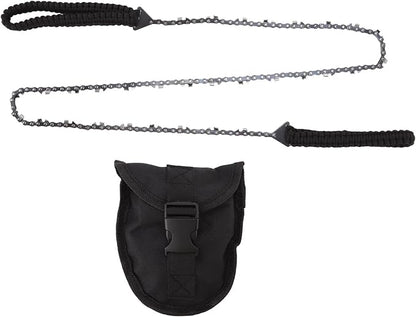 High Limb Rope Saw 48 In, Rope Chain Saw with Black Paracord, 64 Links, 3/8 Inch Cutter Chain, Folding Pocket Chainsaw for Wood-Cutting, Camping and Field Survival Gear