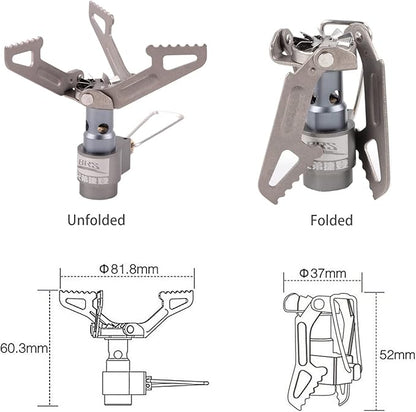 BRS Stove BRS 3000T Stove Ultralight Backpacking Stove Portable Pocket Stove Titanium Camping Gas Burner only 26g with 1 Extra Backup O-Ring
