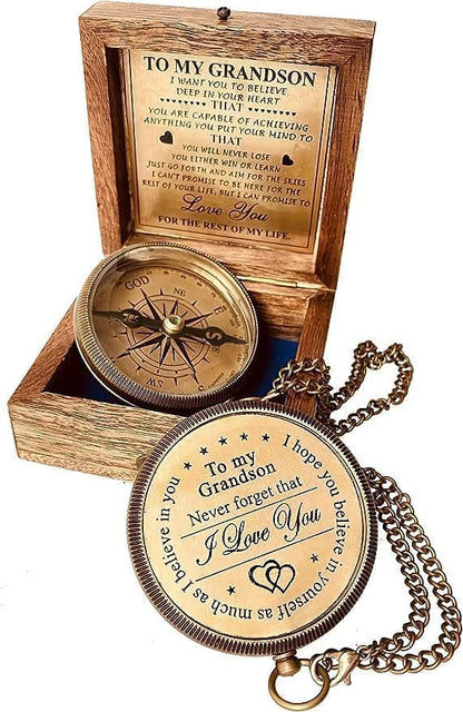 Smizzy Navigational Maritime Vintage Nautical Brass Compasses Fully Functional Titanic/Robert Frost Poem Compass/Sundial for Gift and Home Décor
