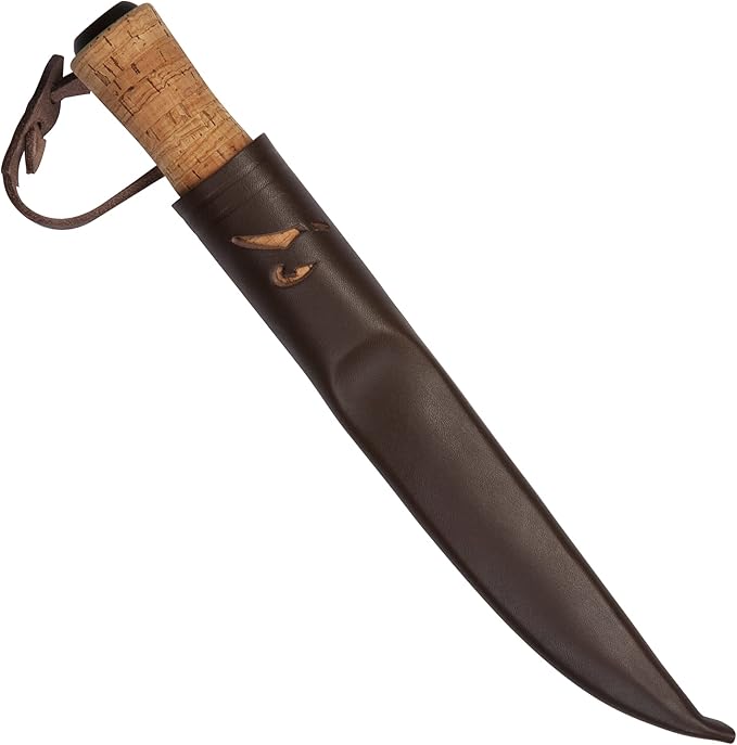 HELLE Knives - Hellefisk - Fixed Blade - Fishing Knife - Birch Wood Handle - 12C27 Stainless Steel - Made in Norway