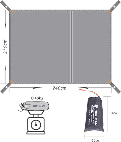 HIKEMAN Waterproof Camping Tarp Portable Tent Footprint with Drawstring Bag Ground Cloth for Outdoor Hiking Picnic (XXL-95”x83”)