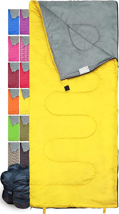 Sleeping Bag Indoor & Outdoor Use. Great for Kids, Boys, Girls, Teens & Adults. Ultralight and Compact Bags are Perfect for Hiking, Backpacking & Camping