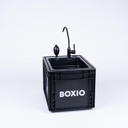 BOXIO - Wash: Portable Sink - Convenient Camping Sink Solution! Compact with Unique Design, Separate Canister, Lightweight Mobile Sink for Garden/Camping/Outdoor Events/Gatherings/Worksite/RV/Indoor