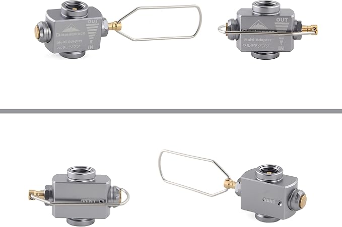 Campingmoon Gas Canister Refill Adapter, Portable Outdoor Gas Saver Lindal Valve Canister Shifter, Camping Canister Vent Valve, Z15