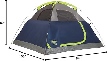 Coleman Sundome 6-Person Tent with Rainfly, Weatherproof Tent Sets Up in 10 Mins