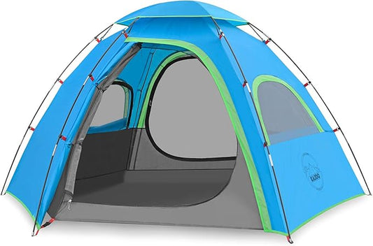 KAZOO Outdoor Camping Tent 2/4 Person Waterproof Camping Tents Easy Setup Two/Four Man Tent Sun Shade 2/3/4 People