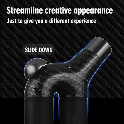 HONEST Torch Lighter Single Jet Flame Butane Lighters Refillable Torch Lighters Adjustable Gas Lighter Windproof Lighters Gift for Men BBQ Grill Camping Without Gas (Carbon Black)