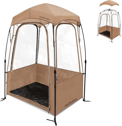Sports Tent, Instant Weather Proof Pod, Pop Up Bubble Clear View Tent, Sports Pod with Extra Top Cover for Soccer, Football, Softball Games, and Other Outdoor Events, Baobrava, MioTsukus